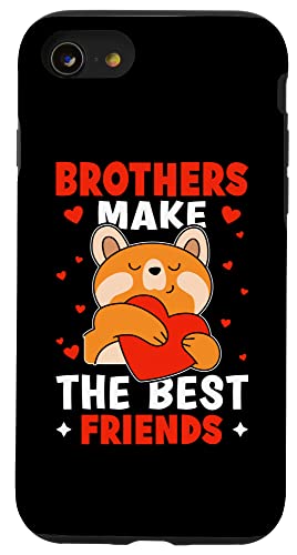 Brüder machen das Herz des besten Freundes Hülle für iPhone SE (2020) / 7 / 8 von Favorite Brother Designs For Boys