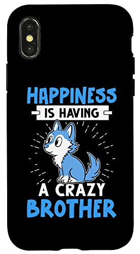 Glück ist, einen verrückten Bruder zu haben Hülle für iPhone X/XS Glück ist, einen verrückten Bruder zu haben Hülle für iPhone X/XS von Favorite Brother Designs For Boys