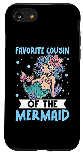 Lieblingscousin der Meerjungfrau für Mädchen und Jungen Hülle für iPhone SE (2020) / 7 / 8 von Favorite Favorite Cousin Designs For Boys