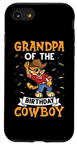 Opa Of The Birthday Cowboy für Kinder Hülle für iPhone SE (2020) / 7 / 8 von Favorite Grandpa Designs For Boys
