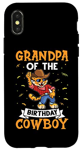 Opa Of The Birthday Cowboy für Kinder Hülle für iPhone X/XS von Favorite Grandpa Designs For Boys