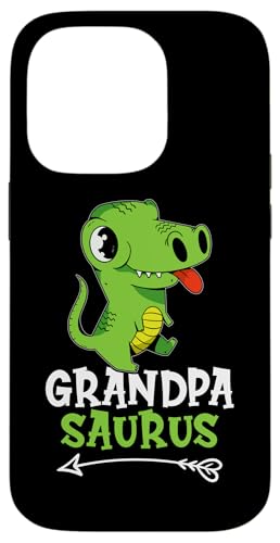 Opa Saurus Green T-Rex für Mädchen und Jungen Hülle für iPhone 14 Pro von Favorite Grandpa Designs For Boys