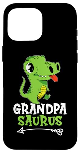 Opa Saurus Green T-Rex für Mädchen und Jungen Hülle für iPhone 16 Pro Max von Favorite Grandpa Designs For Boys