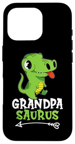 Opa Saurus Green T-Rex für Mädchen und Jungen Hülle für iPhone 16 Pro von Favorite Grandpa Designs For Boys