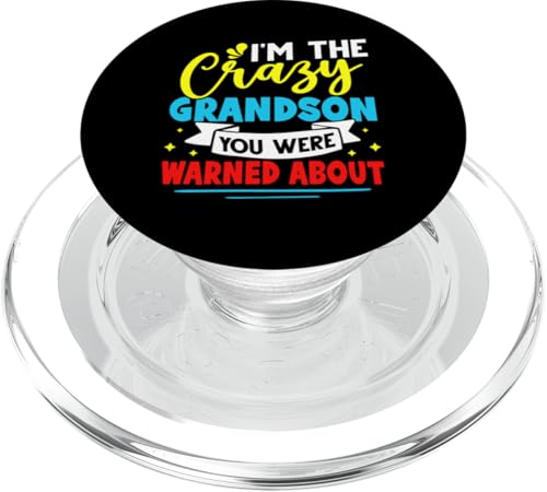 Ich bin der verrückte Enkel, vor dem du gewarnt wurdest PopSockets PopGrip für MagSafe von Favorite Grandson Designs For Boys