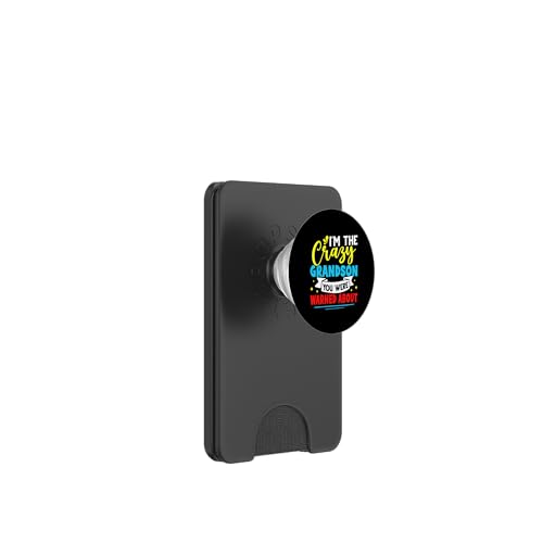 Ich bin der verrückte Enkel, vor dem du gewarnt wurdest PopSockets PopWallet für MagSafe von Favorite Grandson Designs For Boys