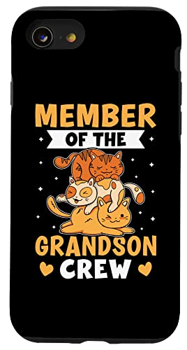 Mitglied der Enkelsohn Crew Design Katze Hülle für iPhone SE (2020) / 7 / 8 von Favorite Grandson Designs For Boys