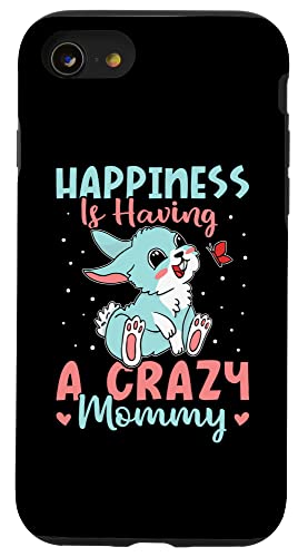 Glück ist, einen verrückten Hasen im Mama-Design zu haben Hülle für iPhone SE (2020) / 7 / 8 von Favorite Mommy Designs For Women