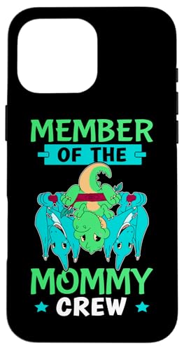 Mitglied der Mommy Crew Dino und Fledermäuse Hülle für iPhone 16 Pro Max von Favorite Mommy Designs For Women