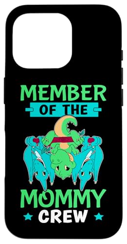Mitglied der Mommy Crew Dino und Fledermäuse Hülle für iPhone 16 Pro von Favorite Mommy Designs For Women