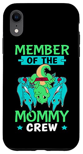 Mitglied der Mommy Crew Dino und Fledermäuse Hülle für iPhone XR von Favorite Mommy Designs For Women