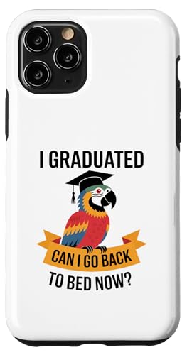 Lustiger Papageien-Abschluss-Abschluss-Schlafbett schläfrig müde Hülle für iPhone 11 Pro von Favorite Sleepy Graduate Pet Animal Cute Art