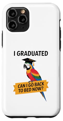 Lustiger Papageien-Abschluss-Abschluss-Schlafbett schläfrig müde Hülle für iPhone 11 Pro von Favorite Sleepy Graduate Pet Animal Cute Art