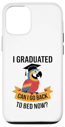 Lustiger Papageien-Abschluss-Abschluss-Schlafbett schläfrig müde Hülle für iPhone 12/12 Pro von Favorite Sleepy Graduate Pet Animal Cute Art