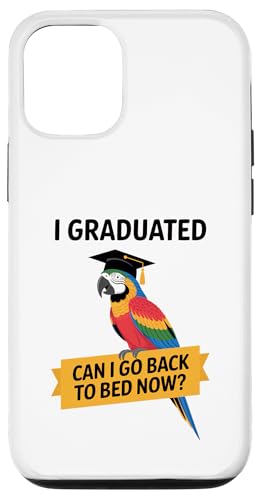 Lustiger Papageien-Abschluss-Abschluss-Schlafbett schläfrig müde Hülle für iPhone 12/12 Pro von Favorite Sleepy Graduate Pet Animal Cute Art