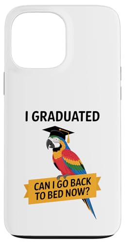 Lustiger Papageien-Abschluss-Abschluss-Schlafbett schläfrig müde Hülle für iPhone 13 Pro Max von Favorite Sleepy Graduate Pet Animal Cute Art
