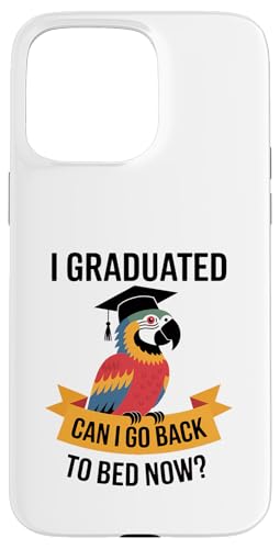 Lustiger Papageien-Abschluss-Abschluss-Schlafbett schläfrig müde Hülle für iPhone 15 Pro Max von Favorite Sleepy Graduate Pet Animal Cute Art