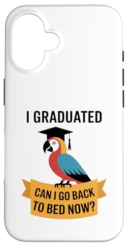 Lustiger Papageien-Abschluss-Abschluss-Schlafbett schläfrig müde Hülle für iPhone 16 von Favorite Sleepy Graduate Pet Animal Cute Art