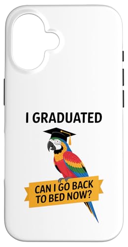 Lustiger Papageien-Abschluss-Abschluss-Schlafbett schläfrig müde Hülle für iPhone 16 von Favorite Sleepy Graduate Pet Animal Cute Art