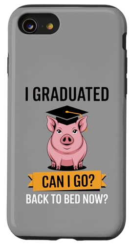 Lustiges Schwein Abschlussbett Sleepy Tired Hülle für iPhone SE (2020) / 7 / 8 von Favorite Sleepy Graduate Pet Animal Cute Art