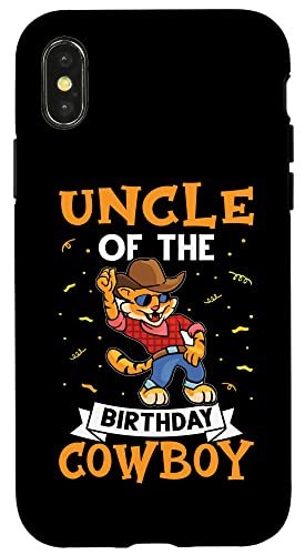 Onkel des Geburtstags-Cowboys für Kinder Hülle für iPhone X/XS von Favorite Uncle Designs For Boys
