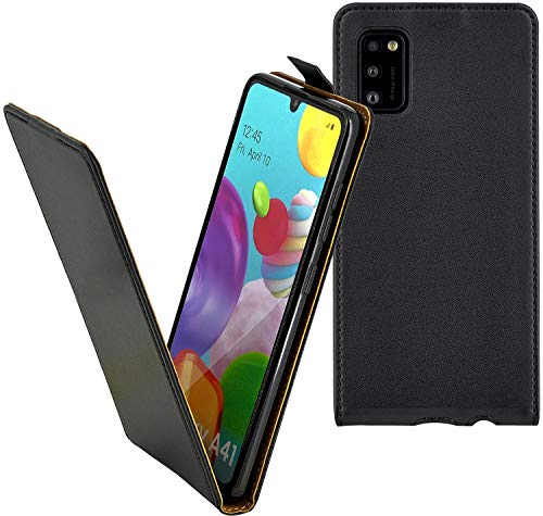 Favory-Shop Flip-Style Tasche kompatibel mit Samsung Galaxy A41 Hülle Handytasche Case Schutzhülle in schwarz von Favory-Shop