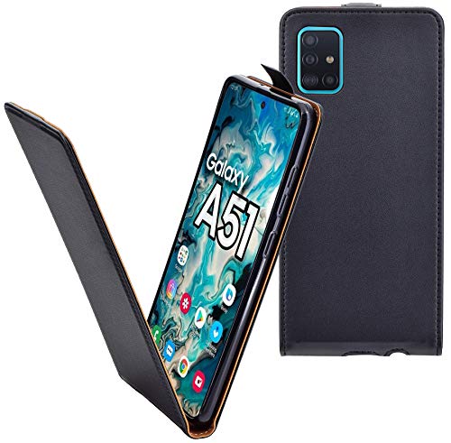 Favory-Shop Flip-Style Tasche kompatibel mit Samsung Galaxy A51 Hülle Handytasche Case Schutzhülle in schwarz von Favory-Shop