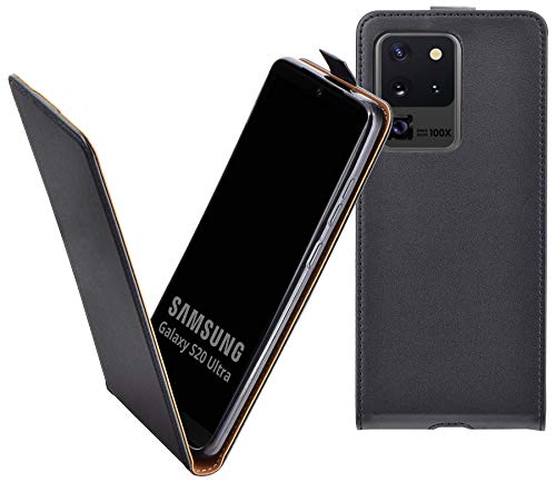 Favory-Shop Flip-Style Tasche kompatibel mit Samsung Galaxy S20 Ultra Hülle Handytasche Case Schutzhülle in schwarz von Favory-Shop
