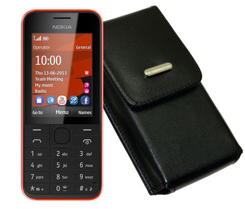Vertikal Tasche für / Nokia 225 / Handytasche mit einer Gürtelschlaufe auf der Rückseite von Favory-Shop