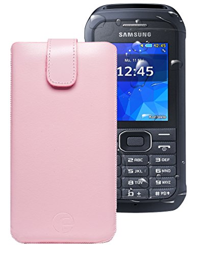 Favory ® Etui Tasche für / Samsung Xcover 550 (SM-B550H) / Leder Handytasche Ledertasche Schutzhülle Case Hülle *Lasche mit Rückzugfunktion* rosa von Favory