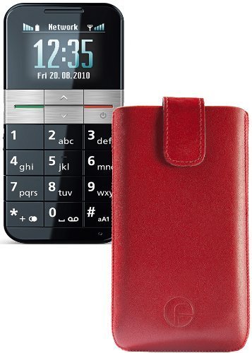 Favory 43534076 absaugart rot Handy Handy-Schutzhüllen Etui für Mobiltelefone Entnahme-Etui, Swisstone, BBM 320, rot von Favory