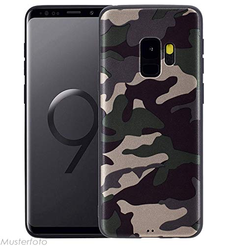 Favory Camouflage Design Silikon Case Premium TPU Hülle für Samsung Galaxy J6 (2018) Tasche Schutzhülle Cover Shop von Favory