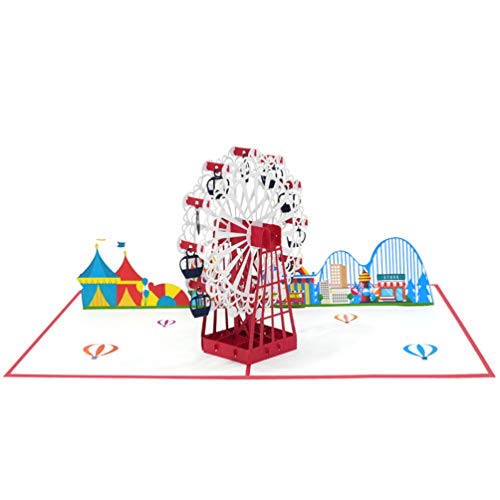 Favour Pop Up® - 3D Glückwunschkarte für viele Anlässe. Ein filigranes Kunstwerk, das sich beim Öffnen als Riesenrad auf einem Jahrmarkt entfaltet. TF120 von Favour Pop Up