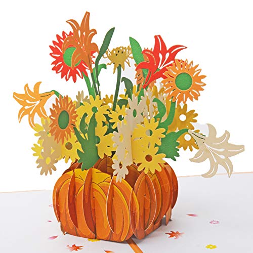 Favour Pop Up® - 3D Glückwunschkarte zum Geburtstag. Ein filigranes Kunstwerk, das sich beim Öffnen als farbenfrohes Blumenbouquet entfaltet. TF060 von Favour Pop Up