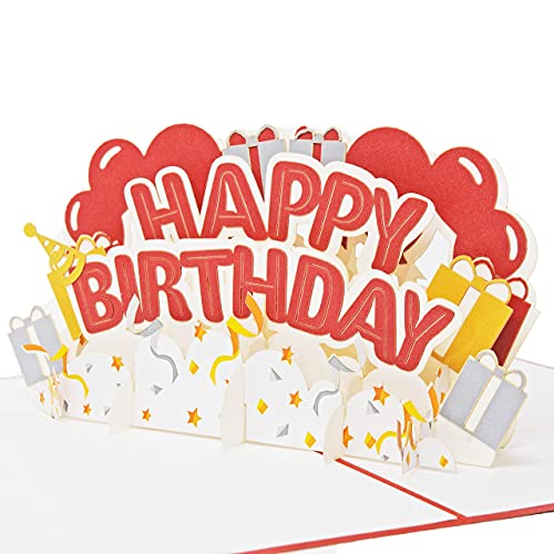 Favour Pop Up® - Glückwunschkarte zum Geburtstag in 3D, ein farbenfrohes „Happy Birthday“, das garantiert Freude bereitet, Format 13x18cm TB128 von Favour Pop Up
