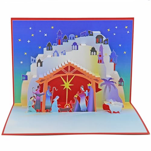 Favour Pop Up® - eine wunderschöne handgemachte Weihnachtskarte in 3D, die als filigranes Kunstwerk weihnachtliche Stimmung ausstrahlt.. TM097 von Favour Pop Up