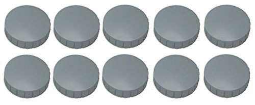 10 Magnete, grau Ø 24mm, Haftmagnete für Whiteboard, Kühlschrankmagnet, Magnettafel, Magnetwand, Magnet Rund von Faxland