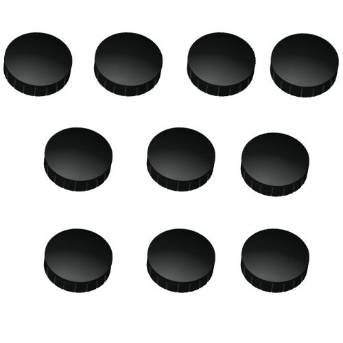10x Magnete, Schwarz Ø 32mm, Haftmagnete für Whiteboard, Kühlschrankmagnet, Magnettafel, Magnetwand, Magnet Rund von Faxland