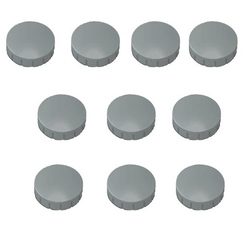 10x Magnete Grau Ø 24 mm Haftmagnete Magnete für Magnettafel, Boards, Magnet Rund, Grau von Faxland