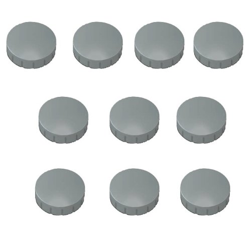 30x Graue Magnete, Ø 15, 20, 24 mm, Haftmagnete Grau für Whiteboard, Kühlschrank, Magnettafel, Magnetset 3 verschieden Größen, Grau von Faxland
