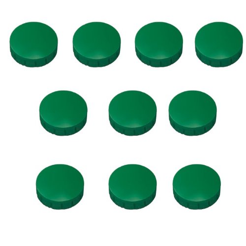 30x Grüne Magnete, Ø 15, 20, 24 mm, Haftmagnete Grün für Whiteboard, Kühlschrank, Magnettafel, Magnetset 3 verschieden Größen, Grün von Faxland