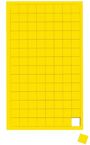Gelb Magnetsymbole Quadrat, Magnet für Planungstafel, Whiteboard, Gelb von Faxland