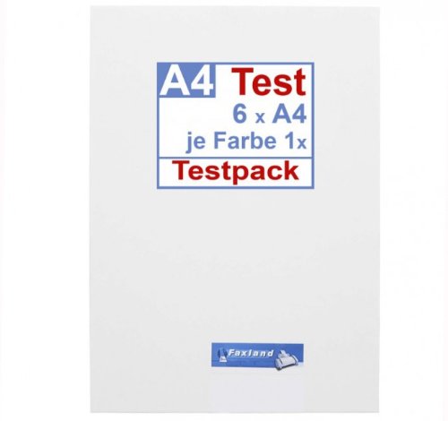 Test Pack Selbstklebende Klebe-Folien A4, Muster wetterfest für Farblaserdrucker und S/W Laser, Outdoor, Testpack, Testset von Faxland