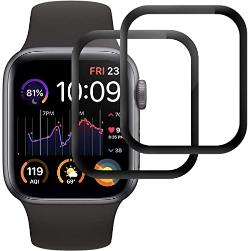 FayTun Panzerfolie Schutzfolie kompatibel mit Apple Watch Series 7/8 41mm, Displayschutzfolie für Apple Watch 41mm, 3D Vollständigen Abdeckung, Anti-Kratzen, 9H Härte, Blasenfreie [2 Stück] von FayTun