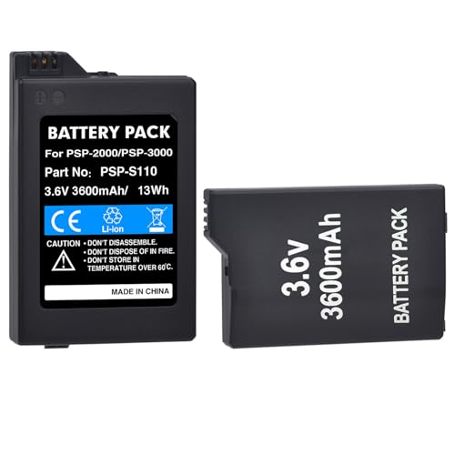 Fayerkar eignet Sich für Sony PSP2000 3000 Host Akku PSP-S110 1200mAh 3.7V mit ausreichender Kapazität von Fayerkar