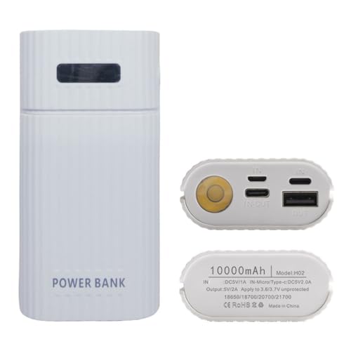 3-Port Eingang USB Kit Box Für Gehäuse 20700 21700 Akku Ladegerät Adapter Mit LED Taschenlampe Für Bestes Akku Ladegerät von Fcnjsao