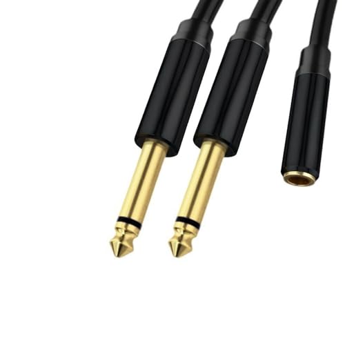 Fcnjsao 3 5 Mm Bis 6 5 Mm Schallkabel 1/8 Zoll Stereo Stereo Bis Doppel 1/4 Zoll Splitteradapter Digitales Instrumentkabel von Fcnjsao