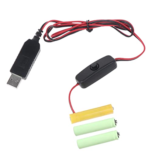 Fcnjsao 4 5 V LR3 Kabel Mit Schalter Ersetzen 3 Stück 1 5 V Batterien Für LED Lichtspielzeug 4 5 V USB Netzteil von Fcnjsao