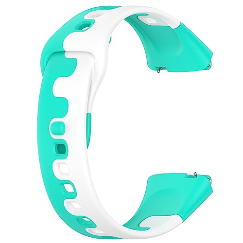 Fcnjsao Smartwatch Band Weiches Silikon DualColor Armband Ersatz Schweißfeste Schnellverschluss Armbänder Für Watch3 Lite Active Wasserdicht von Fcnjsao
