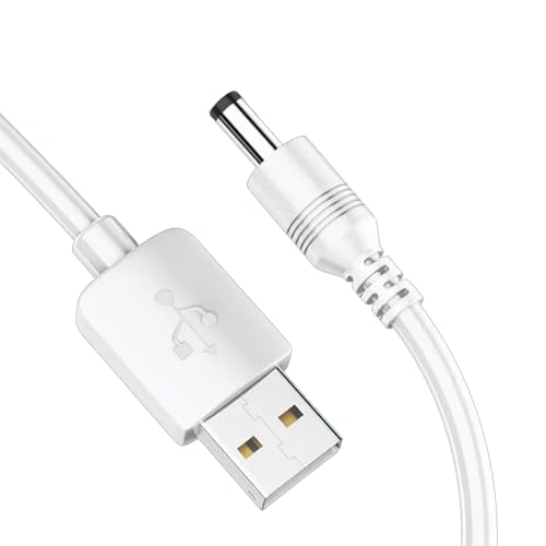 Fcnjsao USB Zu DC5.5x2.1mm Stromkabel 1m Unzerbrechlich Stabile Ladevorgänge Für Lüfter Soundbox Tischlampe Spielzeug Taschenlampe von Fcnjsao